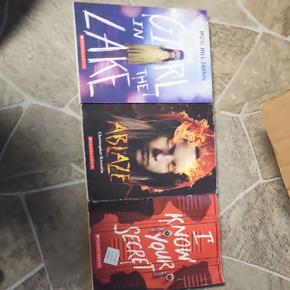 Scholastic Book Trio: Purple, Black, Red Covers
